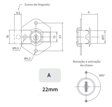 Cerradura Para Armarios - Imagen 2