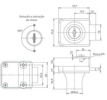 Cerradura de Una Puerta de Cristal - Imagen 2