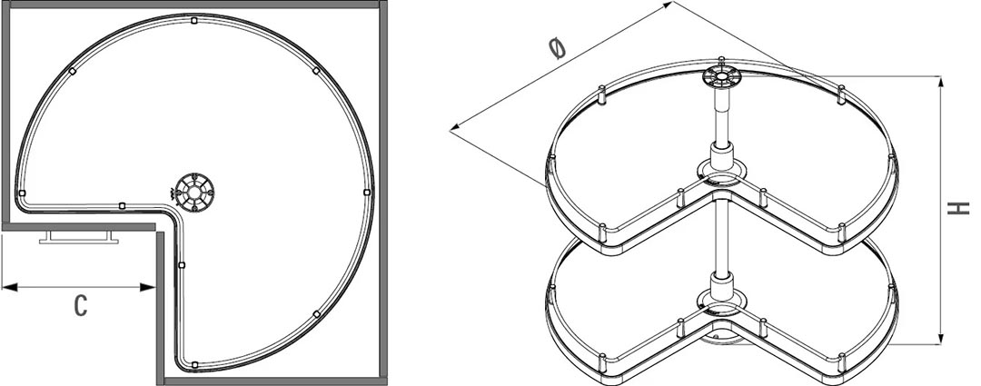 Cesta Giratoria 3/4 - Imagen 3